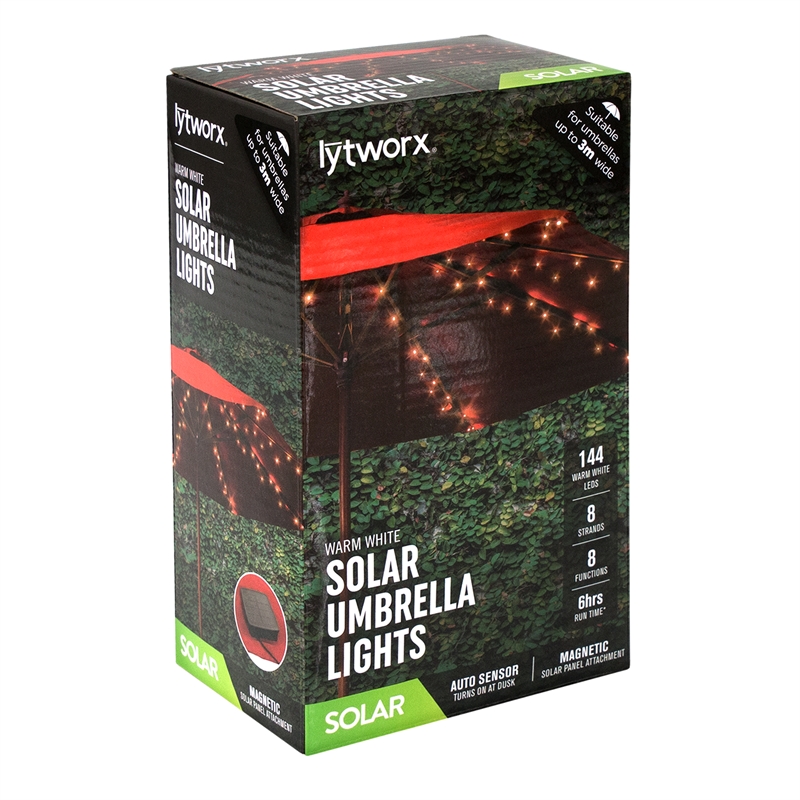 lytworx solar umbrella lights warm white bunnings warehouse lytworx solar lights