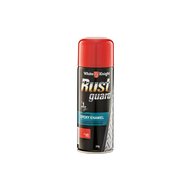 White Knight 310g Flame Red Rust Guard Epoxy Enamel Spray Paint I/N 1561974 Bunnings Warehouse