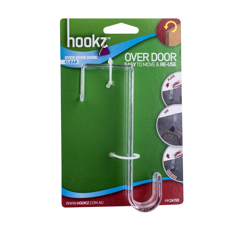 Hookz Clear Over Door Hook Bunnings Warehouse