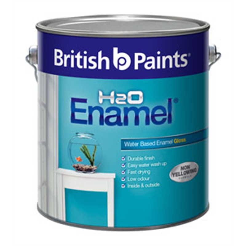 British Paints H2O 4L Gloss White Enamel Paint | Bunnings Warehouse