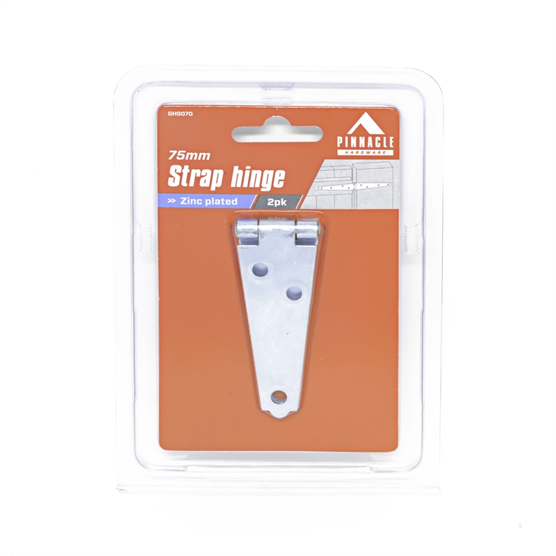 Pinnacle 75mm Zinc Plated Strap Hinge 2 Pack Bunnings Warehouse