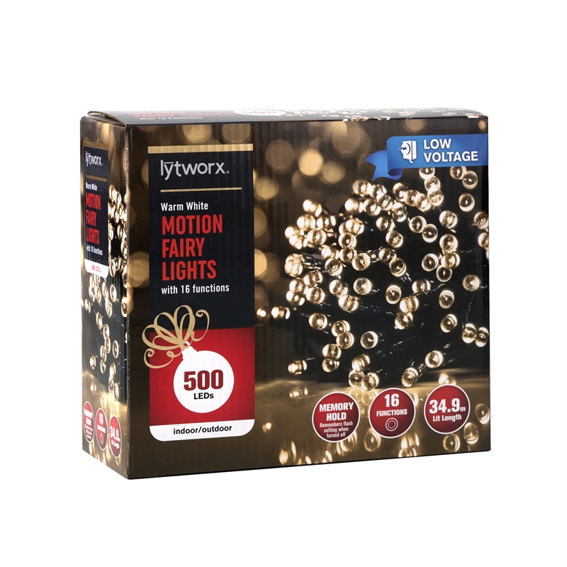 Lytworx 500 Led Warm White Low Voltage Motion Fairy Lights