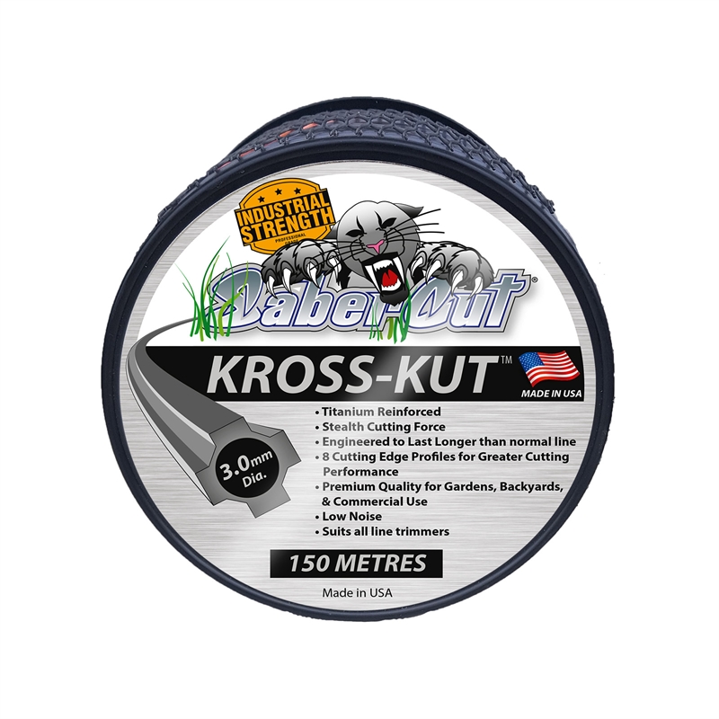 Saber Cut 3.0mm x 150m Titanium KrossKut™ Trimmer Line Bunnings Warehouse