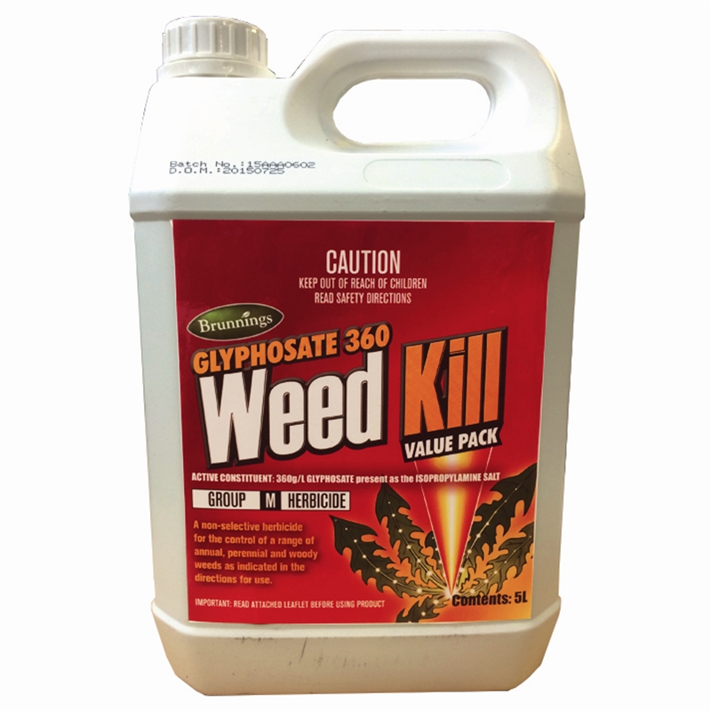 Brunnings 5L Glyphosate 360 Weed Kill Bunnings Warehouse