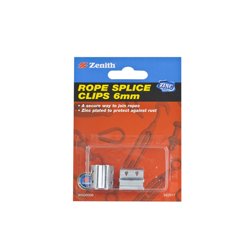 Zenith 6mm Zinc Plated Rope Splice Clip 2 Pack Bunnings Warehouse