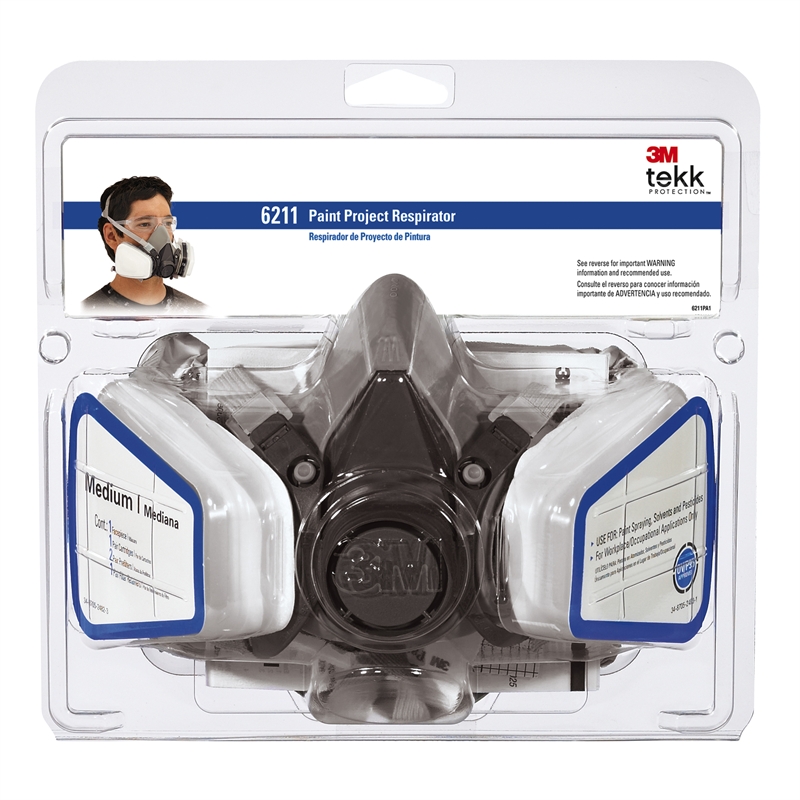 3M Tekk Protection Medium Half Face Paint Project Respirator I/N
