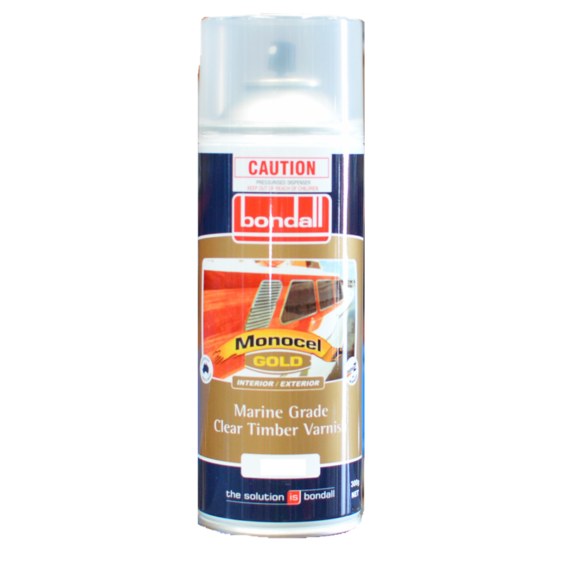 Bondall 300g Satin Monocel Gold Marine Timber Varnish Aerosol
