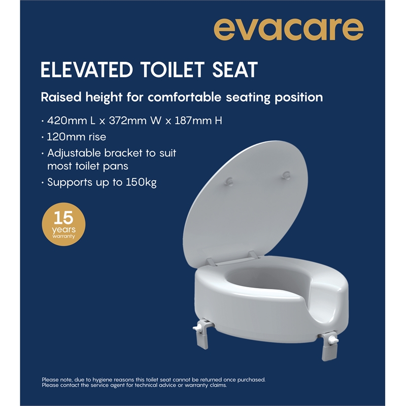 Evacare Raised Toilet Seat Bunnings Warehouse