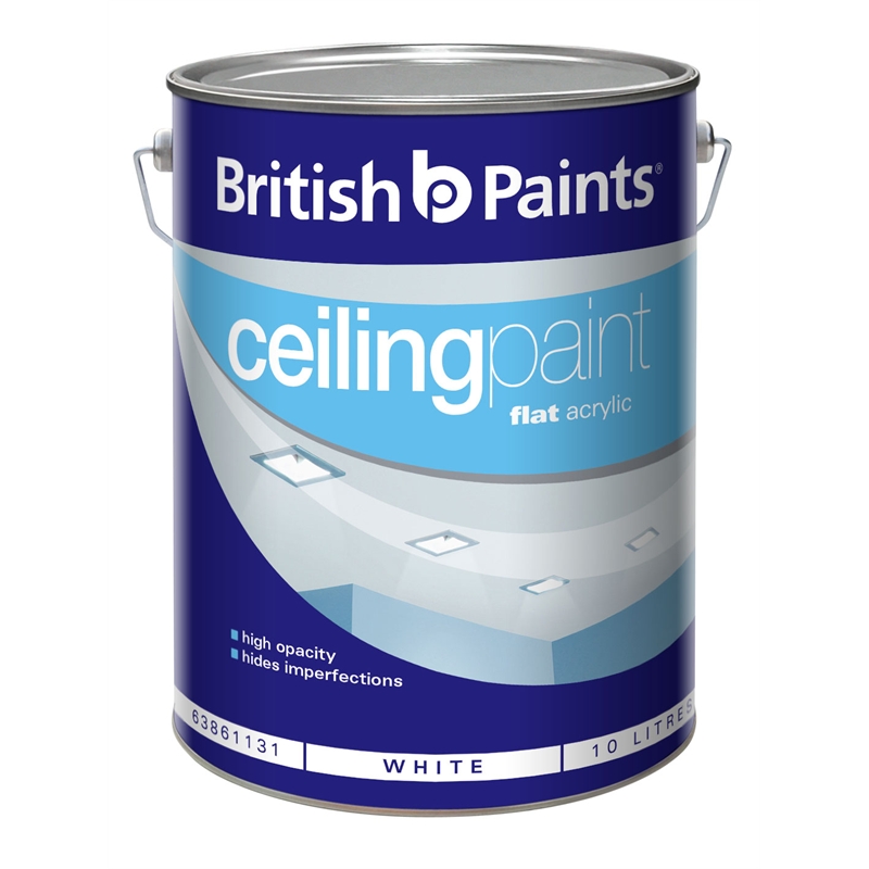 British Paints InOne 10L White One Coat Ceiling Paint I/N 1420056 ...