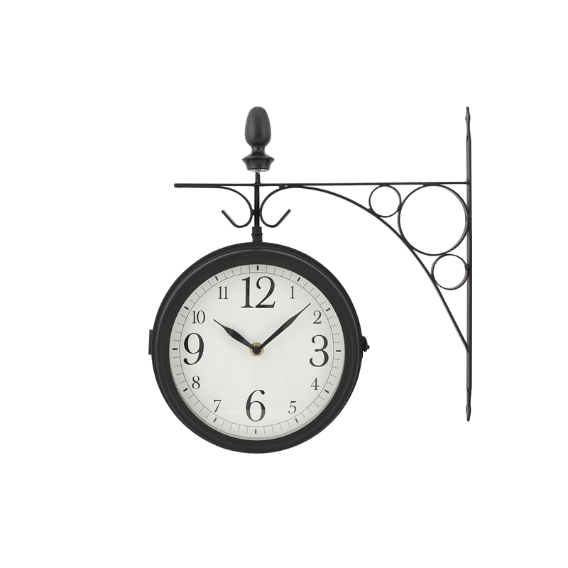 Giftware Garden Clock New Face D/side Black W/bell 401.11561 I/N