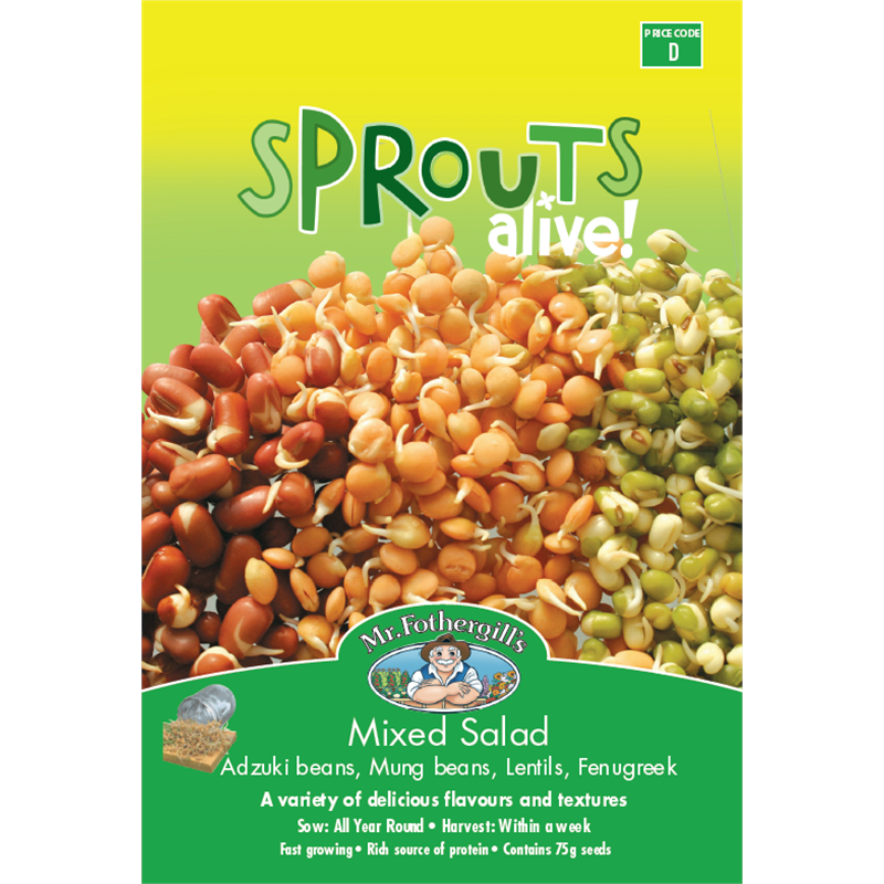 Mr Fothergills Sprouts Alive Mixed Salad Seeds Bunnings Warehouse