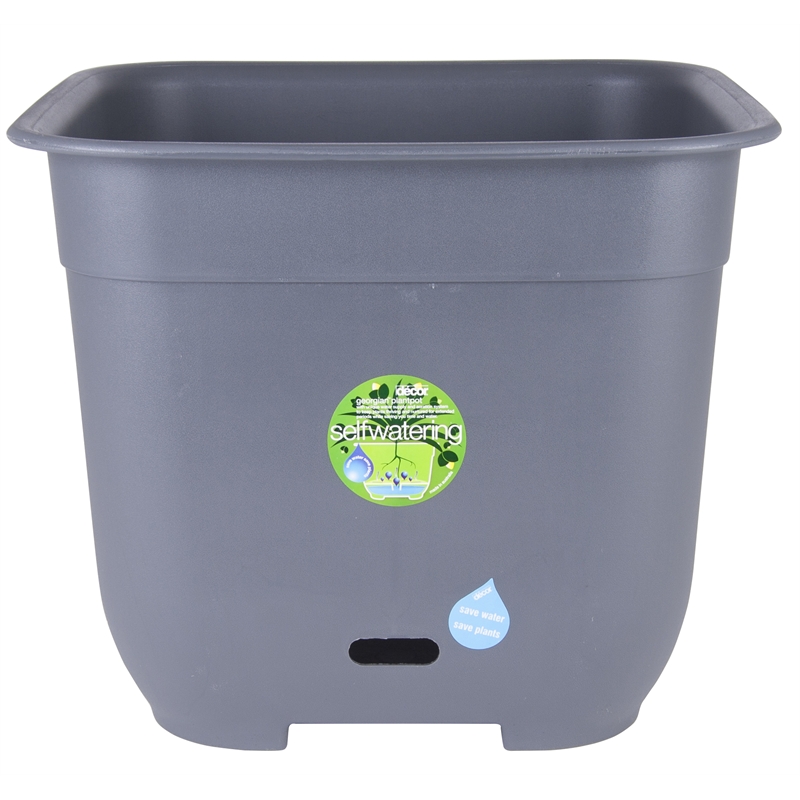 Decor 500mm Self Watering Plastic Pot Pewter I/N 2940708