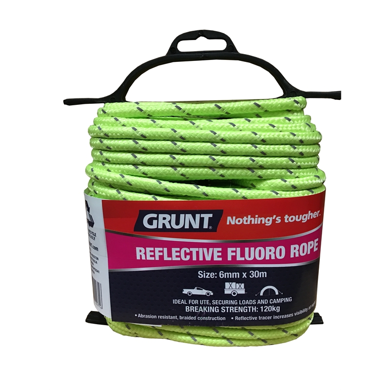 Grunt 6mm X 30m Reflective Green Rope Bunnings Warehouse