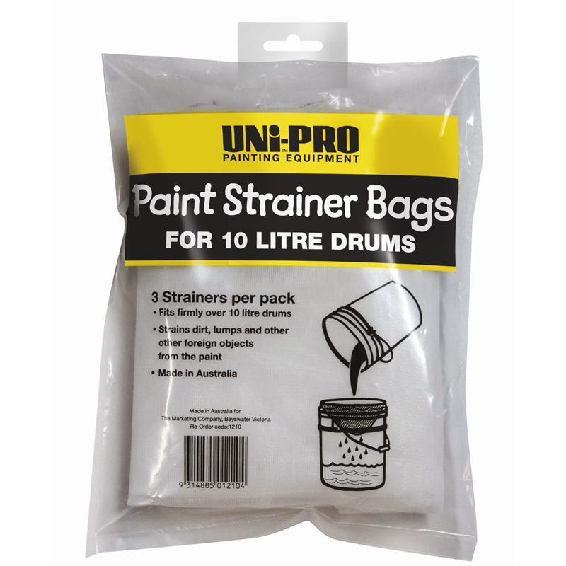 Uni Pro 10/15 Litre Paint Strainer Bag 3pk I/N 1661270 Bunnings