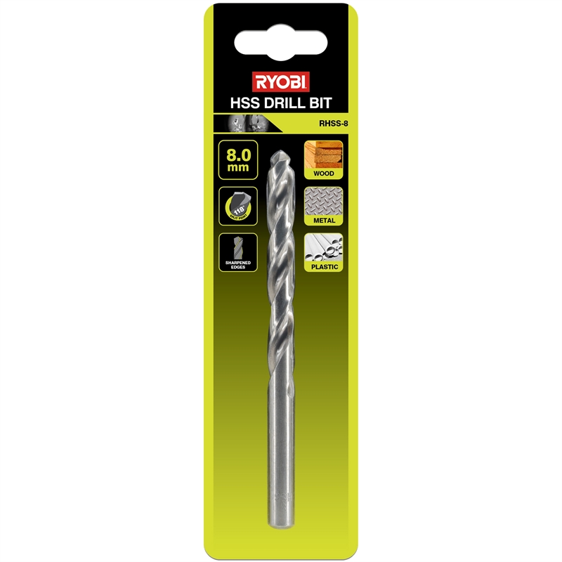 Ryobi 8mm HSS Drill Bit | Bunnings Warehouse