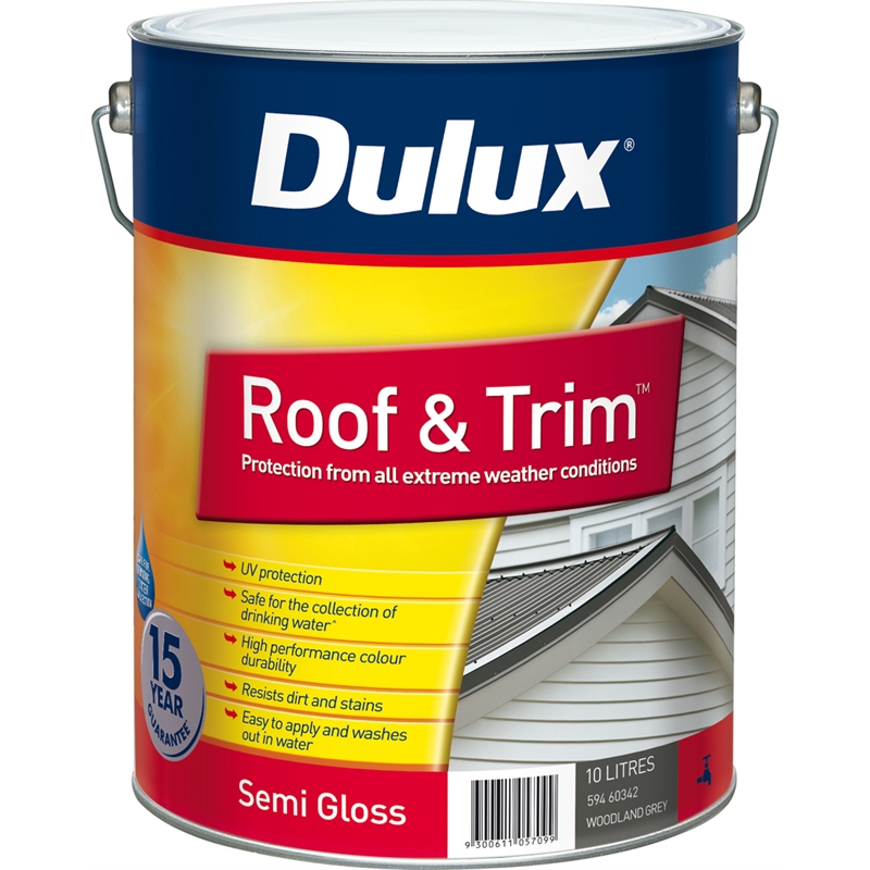  Dulux  Roof  Trim 10L Woodland Grey Exterior Paint  