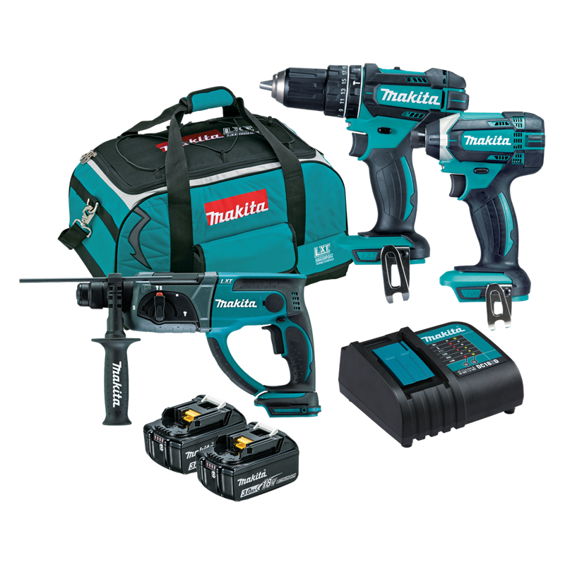 Makita 18V 2 x 3.0Ah 3 Piece Cordless Combo Kit Bunnings Warehouse