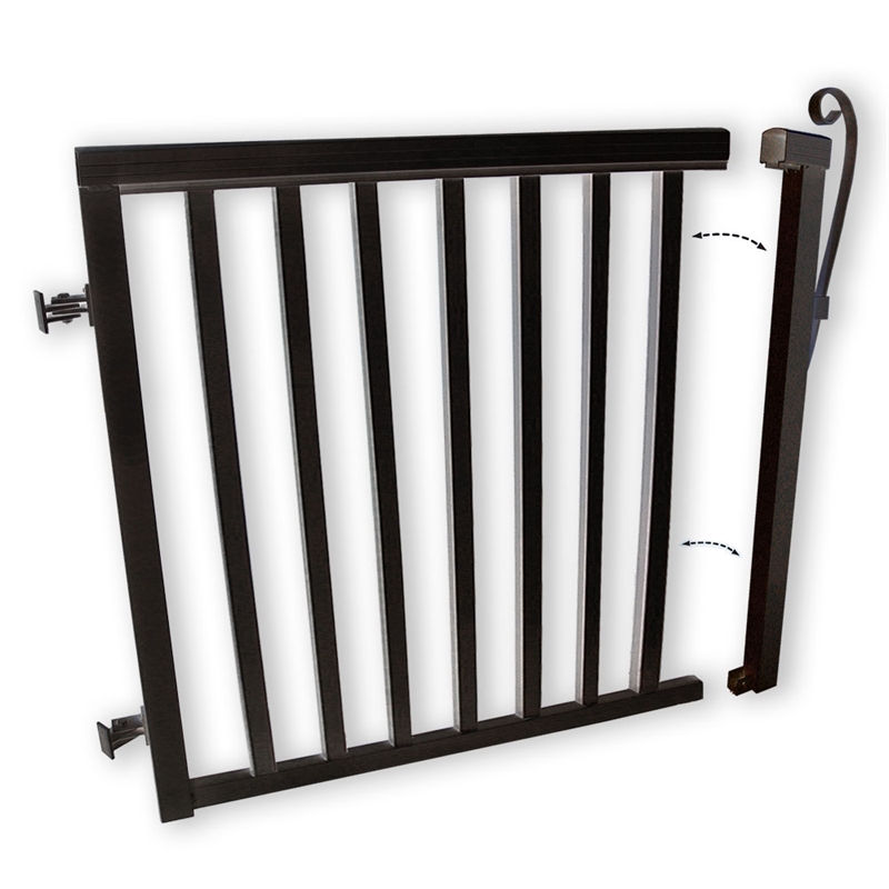 Peak Balustrade Black Wide Picket Gate Kit Bunnings Warehouse