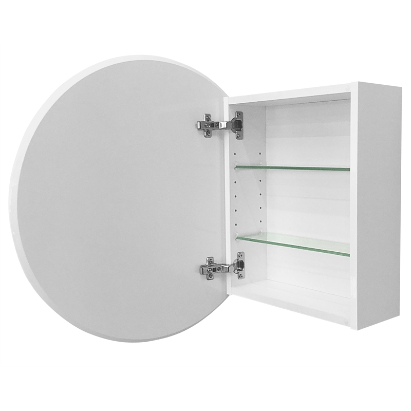 Cibo Design 600mm White Circle Mirror Cabinet | Bunnings ...