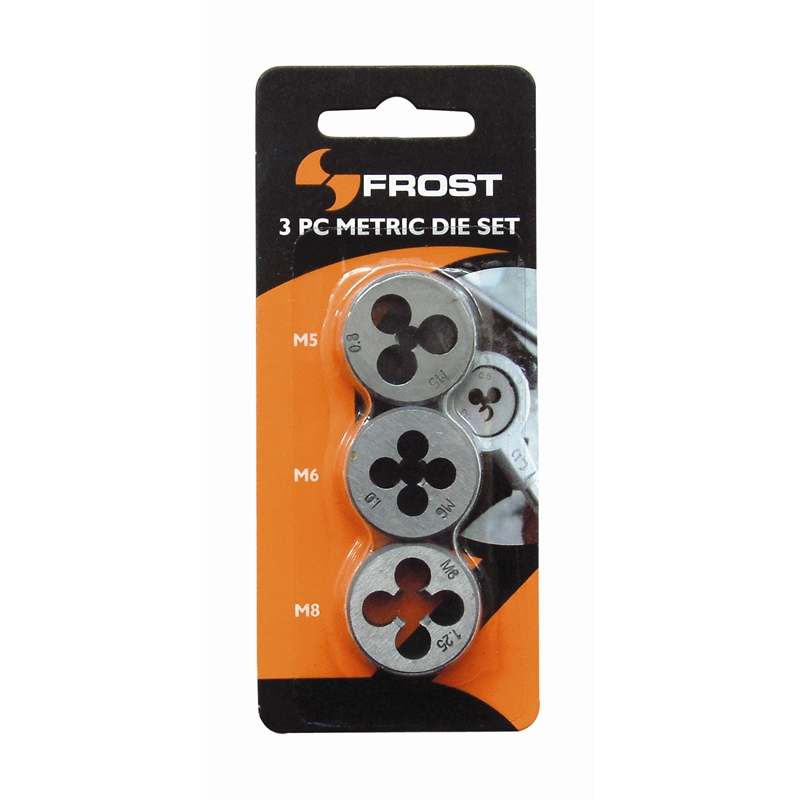 Frost 3 Piece M5/M6/M8 Metric Die Set Bunnings Warehouse