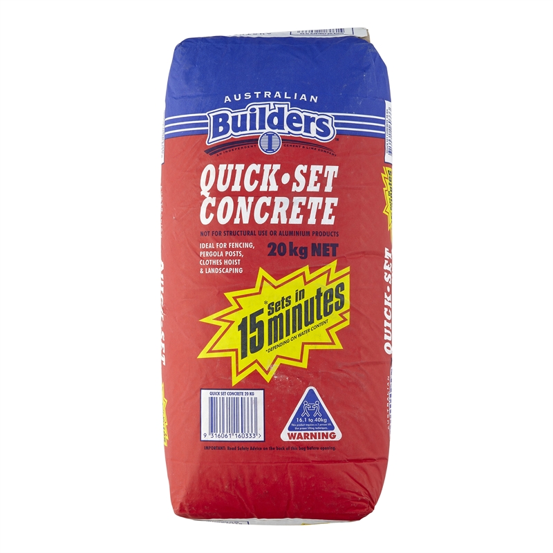 Australian Builders 20kg Quick Set Concrete | Bunnings Warehouse