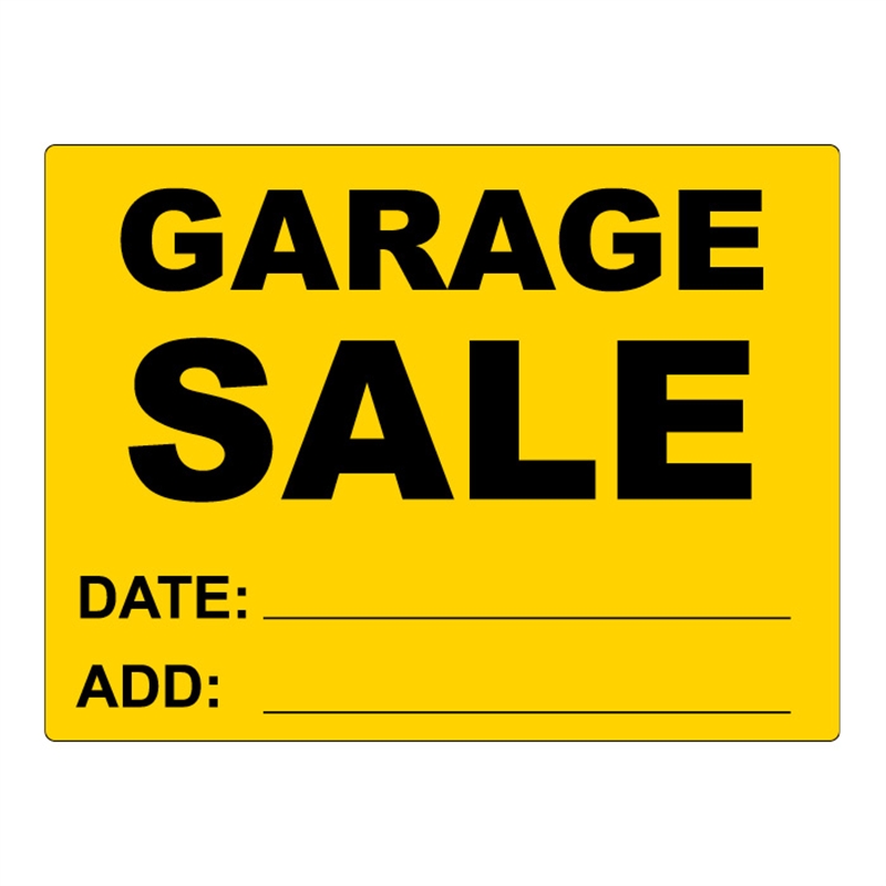 Sandleford 450 x 600mm Garage Sale Plastic Sign I/N 3291304 | Bunnings ...