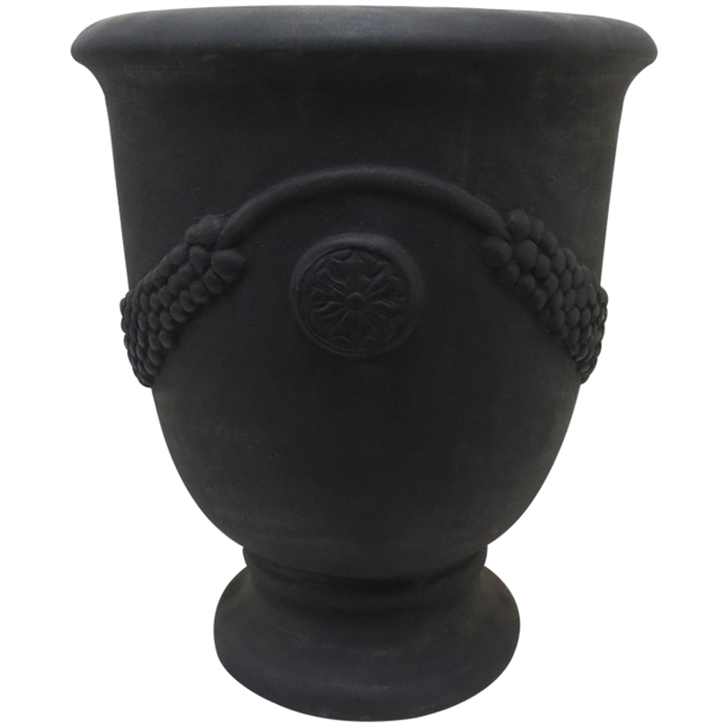 Tuscan Path 60cm Black Alfresco French Urn Pot I/N 2860556 | Bunnings ...