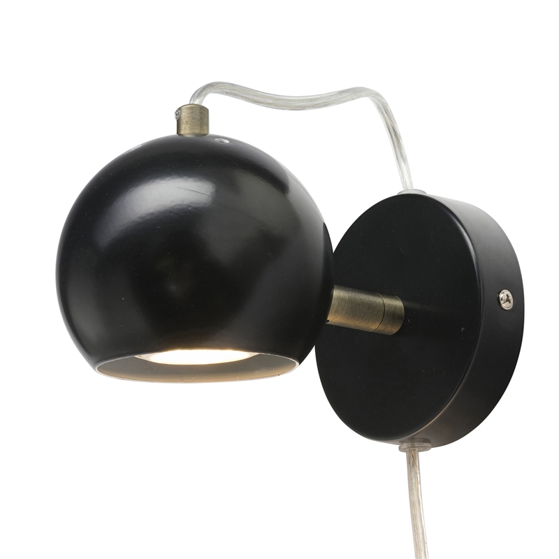 Brilliant Black Sly Interior Wall Light Bunnings Warehouse