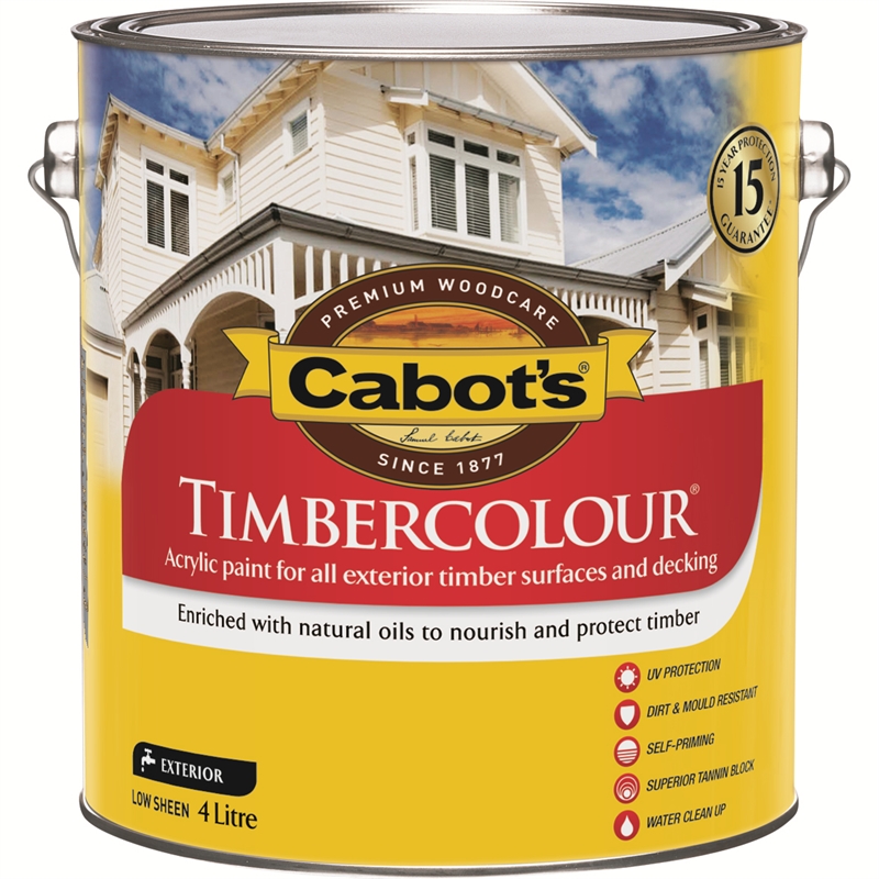 Cabots 4L Mission Brown Timbercolour Exterior Paint I/N Cabots 4L Mission Brown Timbercolour Exterior Paint I/N
