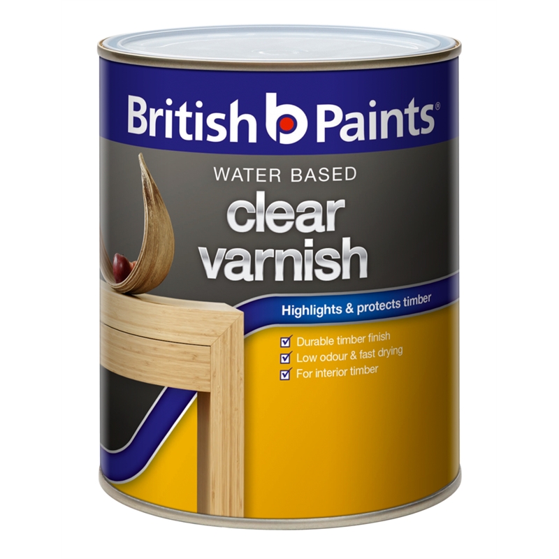 British Paints 1L Satin Water Based Clear Varnish | Bunnings Warehouse