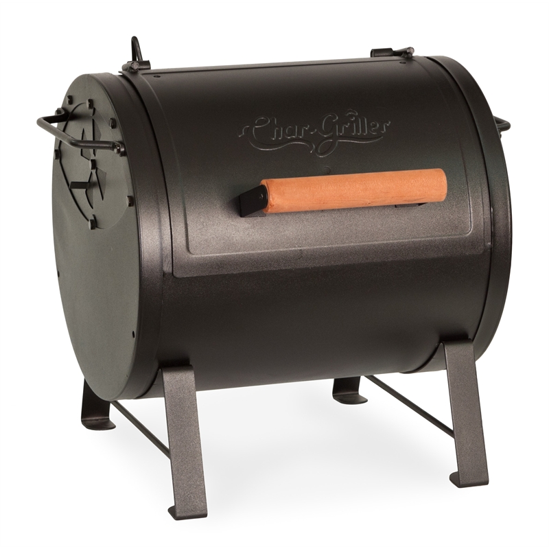 The charcoal burning Char Griller Side Firebox Box attaches to Char 