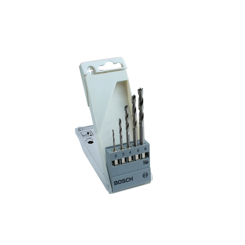 Bosch 5 Piece 1 / 4" Hex Shank Timber Drill Bit Set I/N 6320144