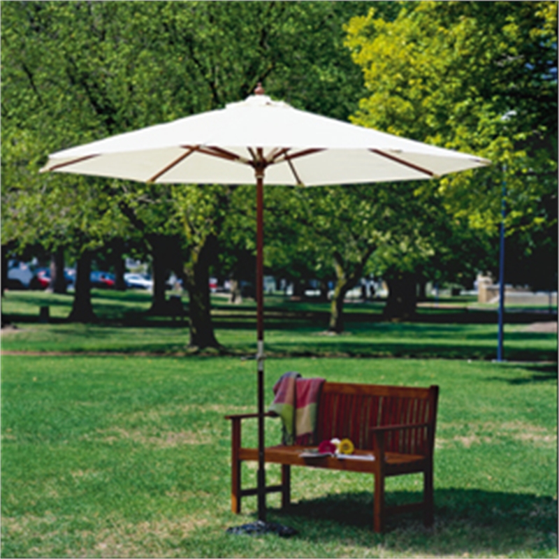 Coolaroo 2.7m Natural Timber Round Market Umbrella I/N 3086095