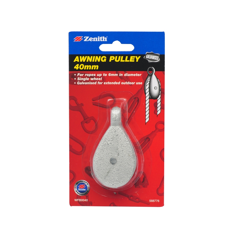 Zenith 40mm Galvanised Single Wheel Awning Pulley Bunnings Warehouse