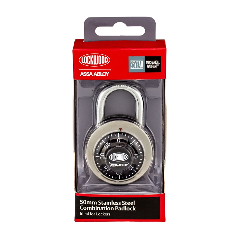 Lockwood 50mm 140 Series Combination Padlock Bunnings Warehouse