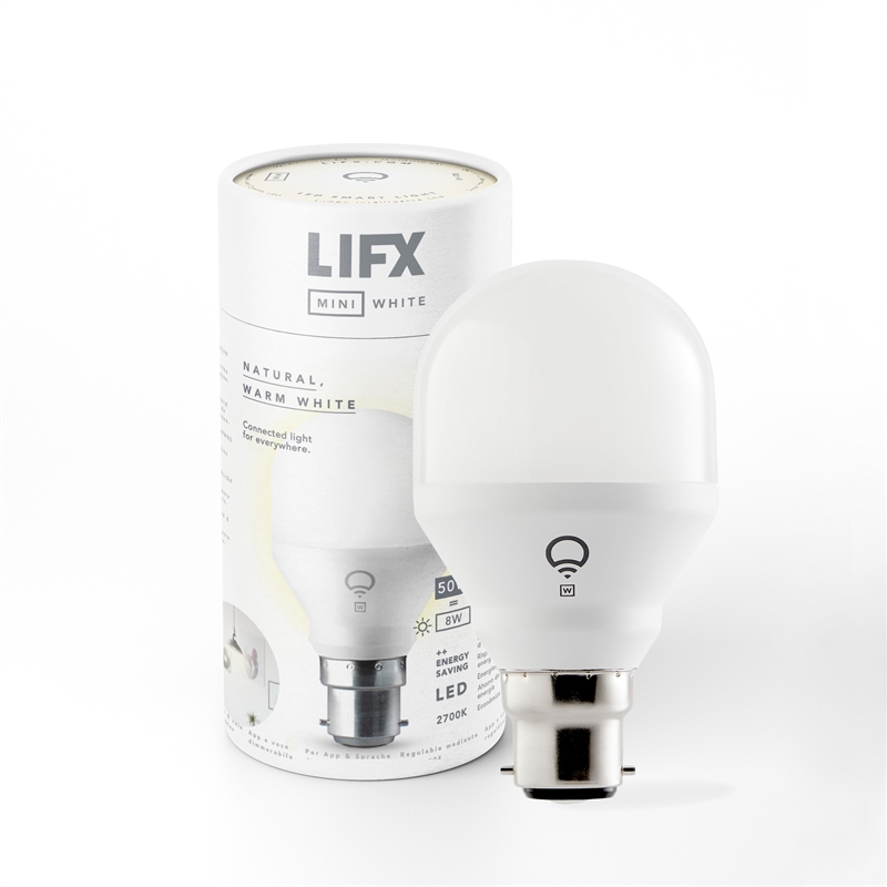 LIFX Mini White 800 Lumens A60 B22 Smart Light Bulb | Bunnings Warehouse