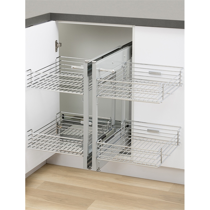 Kaboodle 2 Tier Blind Corner Soft Close Pullout Baskets ...