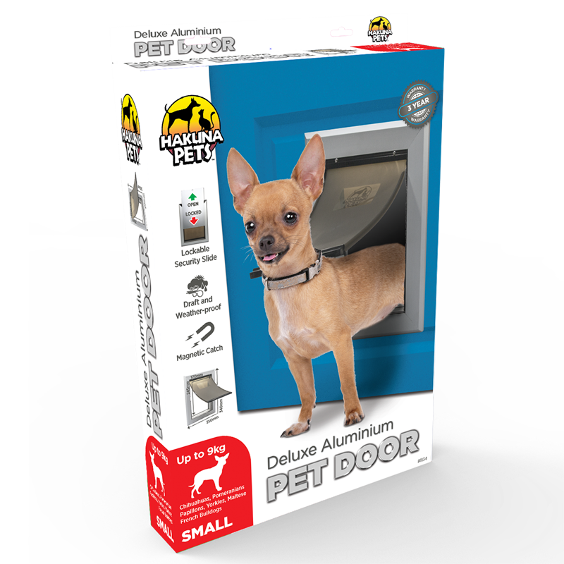 Hakuna Pets Small Deluxe Aluminium Pet Door Bunnings Warehouse