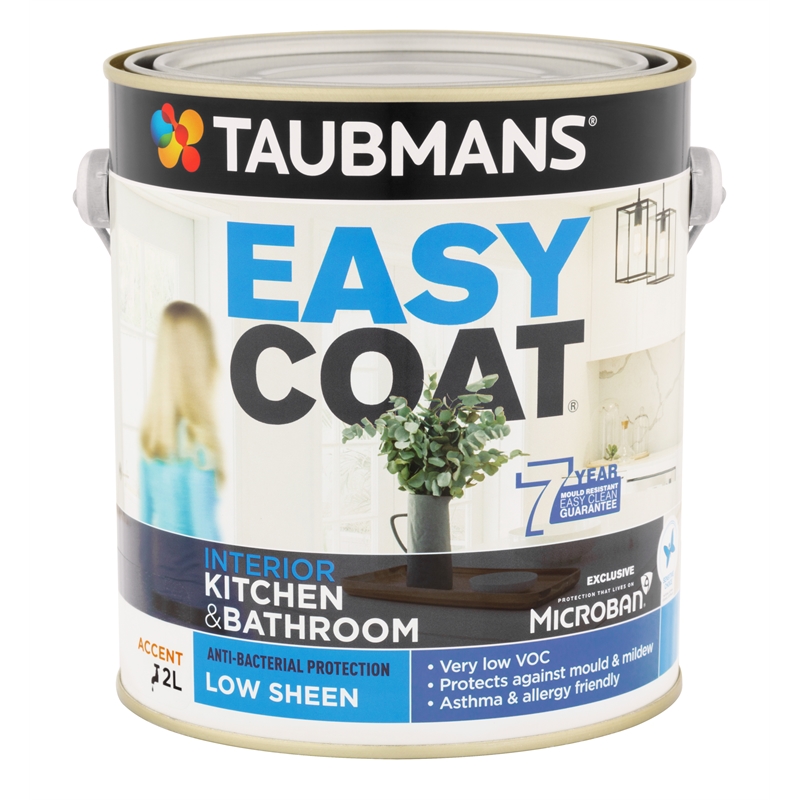 Taubmans Accent Easycoat Kitchen and Bathroom Paint 2L Accent
