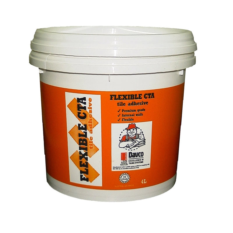 Davco 4L White Flexible CTA Tile Adhesive I/N 6650728 Bunnings Warehouse