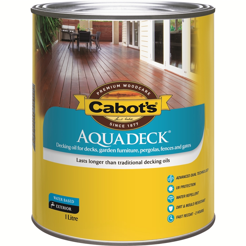 Cabot's Aquadeck 1L Merbau Exterior Decking Oil | Bunnings Warehouse