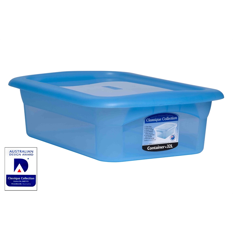 Willow 32L Classique Blue Storage Container I/N 2581442 Bunnings