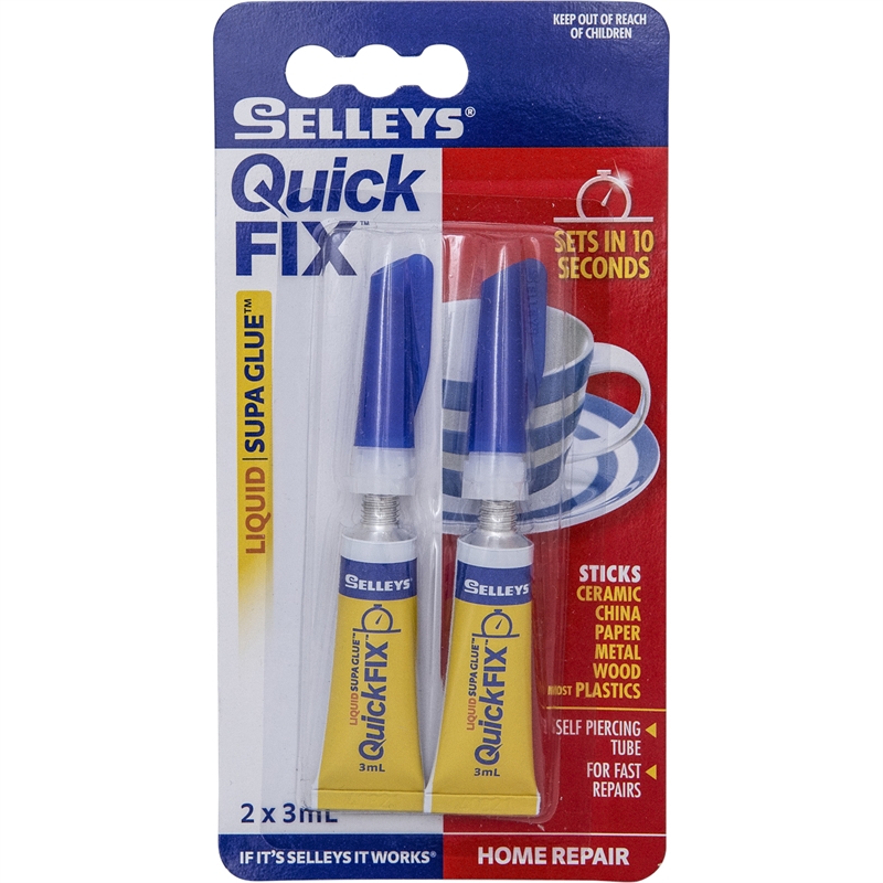 Selleys Quick Fix 3ml Liquid Supa Glue - 2 Pack I/N 1232145 | Bunnings ...