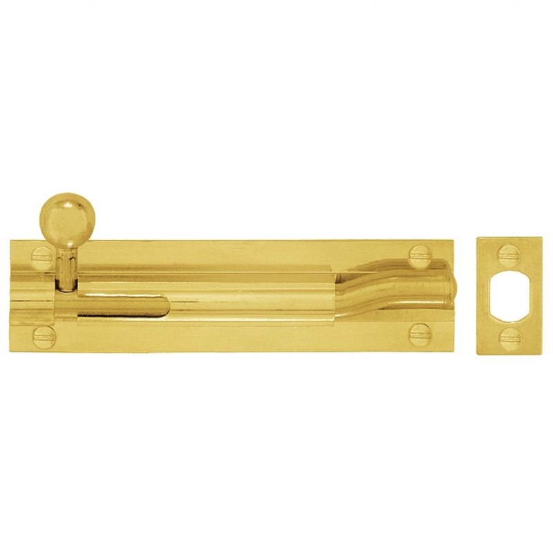 Delf Offset Barrel Bolt 150x25x8mm - Polished Brass | Bunnings Warehouse