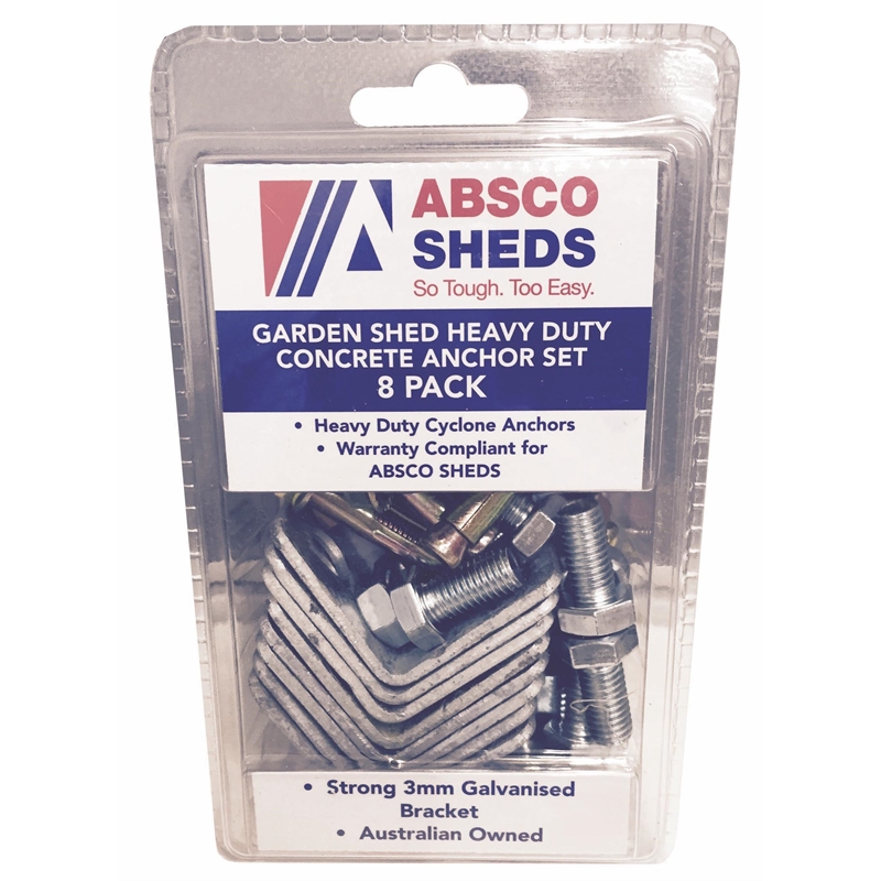 Absco Sheds Concrete Anchor Set 8 Pack Absco Sheds Concrete Anchor Set 8 Pack