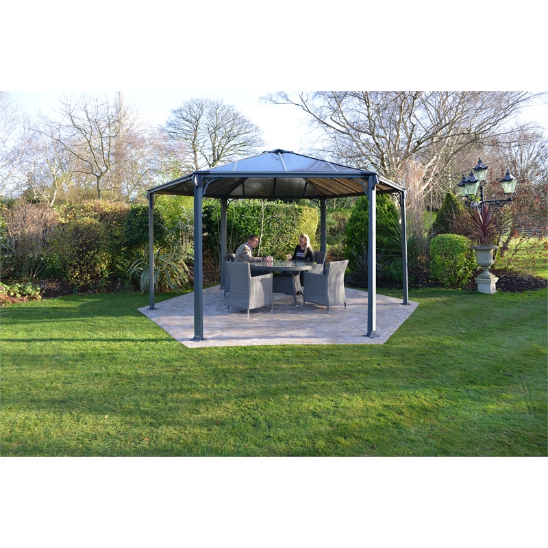 Suntuf 2.2 x 2.2 x 2.89 Hex Design Monaco Gazebo Kit Bunnings Warehouse