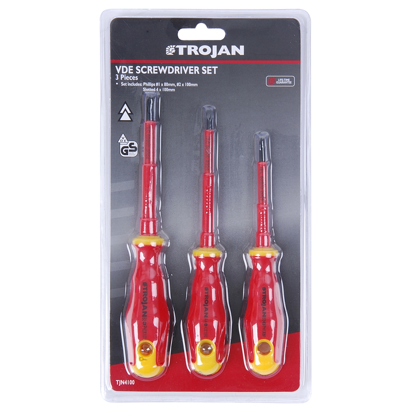 Trojan 3 Piece VDE Screwdriver Set Bunnings Warehouse