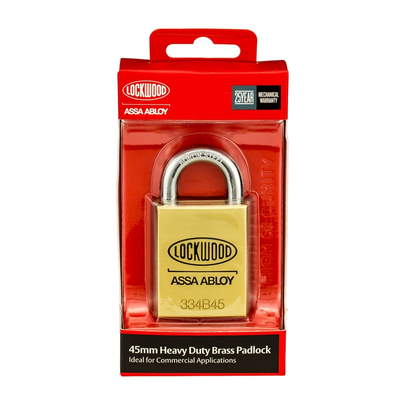 Lockwood 45mm Brass Heavy Duty Padlock Bunnings Warehouse