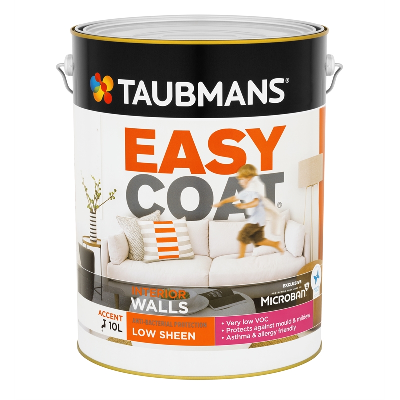 Taubmans Low Sheen Accent Easycoat Interior Wall Paint 10L Low Sheen