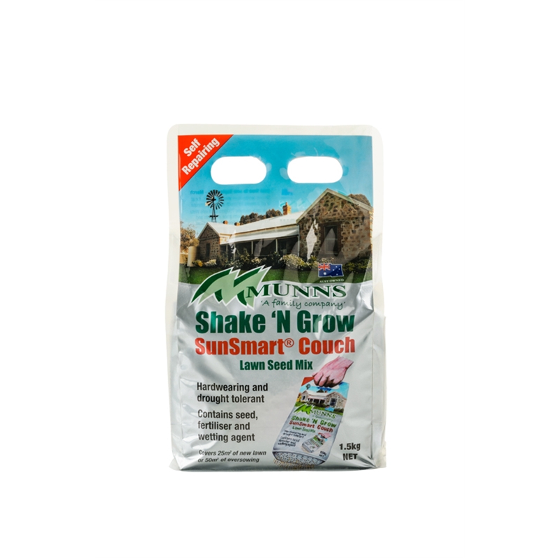Munns Shake N Grow 1.5kg Sunsmart Couch Lawn Seed I/N 3010239